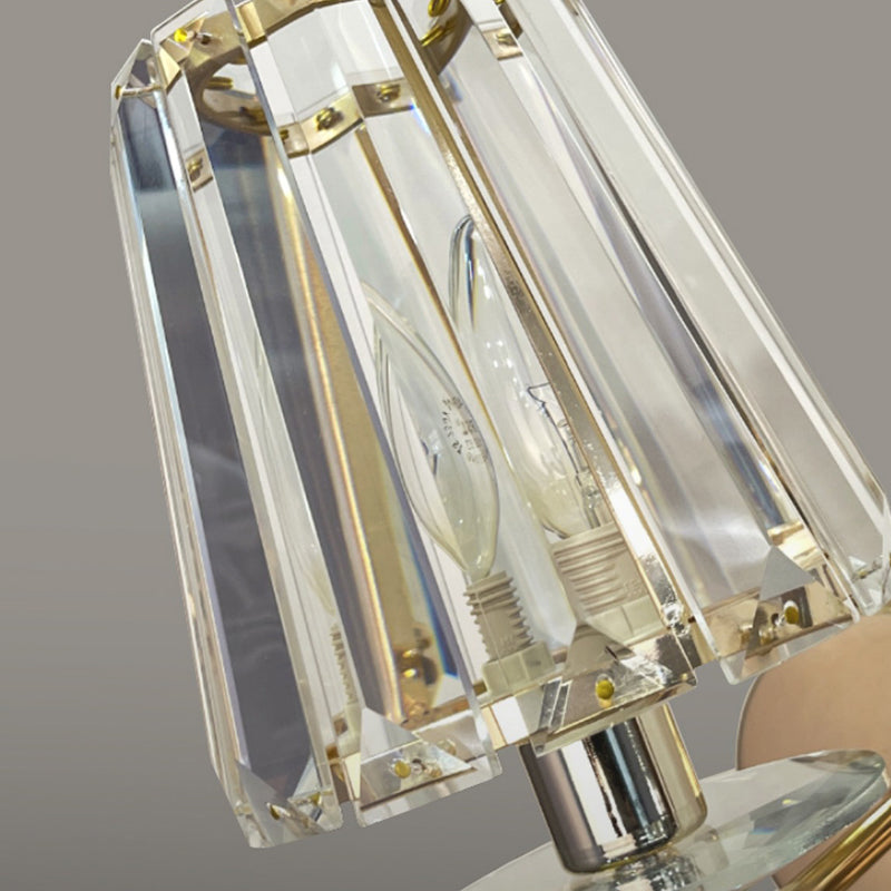 Crystal Geometric Shape Wall Sconces Modern 1 Light Wall Mount Light Fixture in Gold