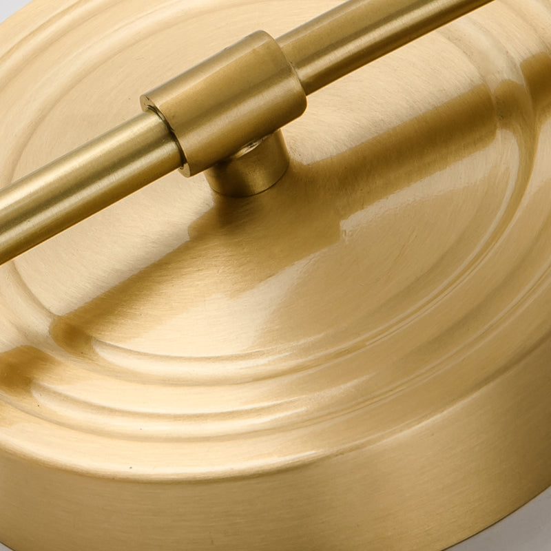 Modern Metal Wall Sconce Bud Shape Wall Light with Glass Shade for Bedroom in Gold