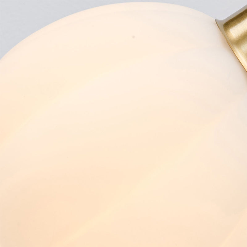 Gold Modern Metal Wall Sconce Bud Shape Wall Light with Glass Shade for Bedroom