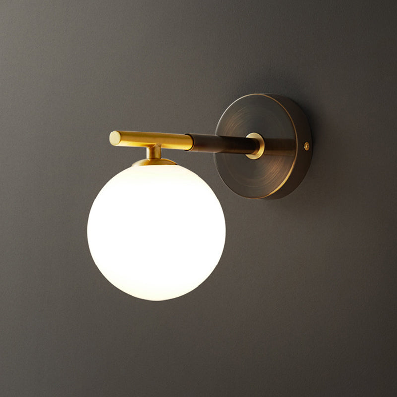 Contemporary 1/2-Light Bathroom Vanity Light Black Shaded Bath Bar