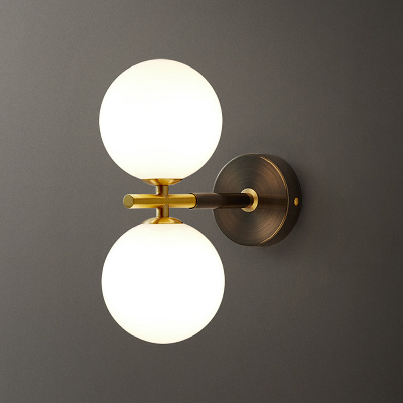 Contemporary 1/2-Light Bathroom Vanity Light Black Shaded Bath Bar