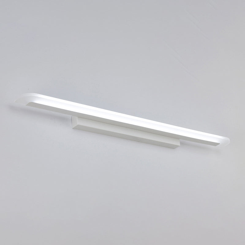 Contemporary Mirror Lamp White Metal Vanity Wall Light Fixtures for Bathroom