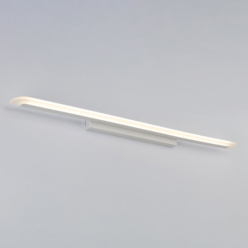 Contemporary Mirror Lamp White Metal Vanity Wall Light Fixtures for Bathroom