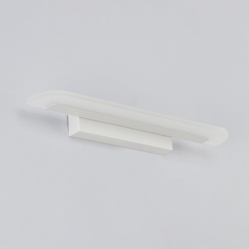 Contemporary Mirror Lamp White Metal Vanity Wall Light Fixtures for Bathroom