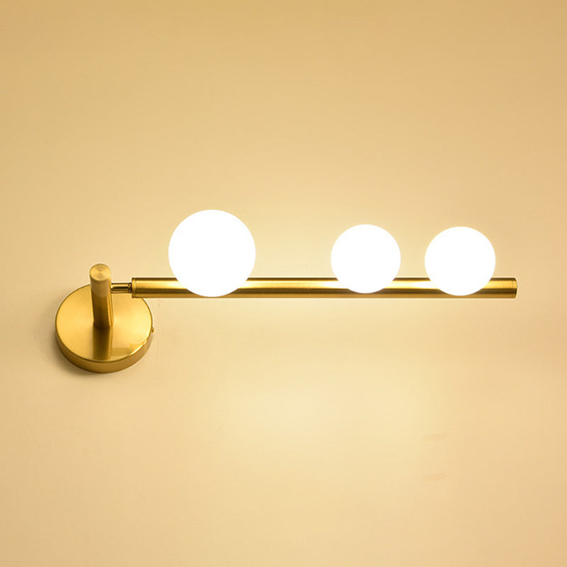 Modern Mirror Lamp Globe Glass Vanity Wall Light Fixture for Bathroom