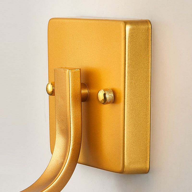 Modernism 1/2-Light Golden Vanity Light Glass Shade Bath Bar