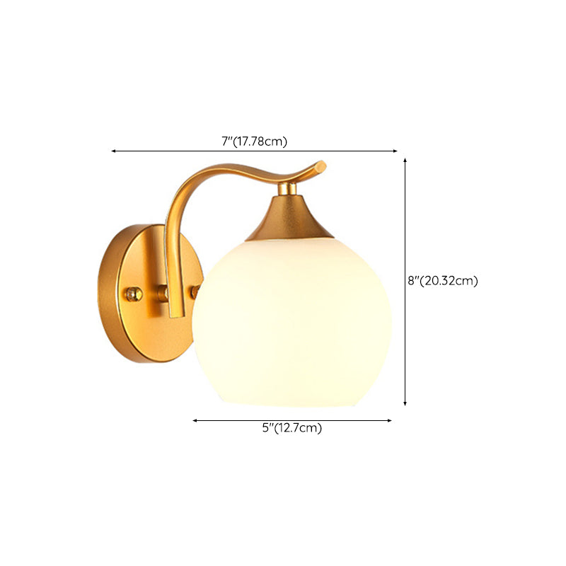 Modernism 1/2-Light Golden Vanity Light Glass Shaded Bath Bar