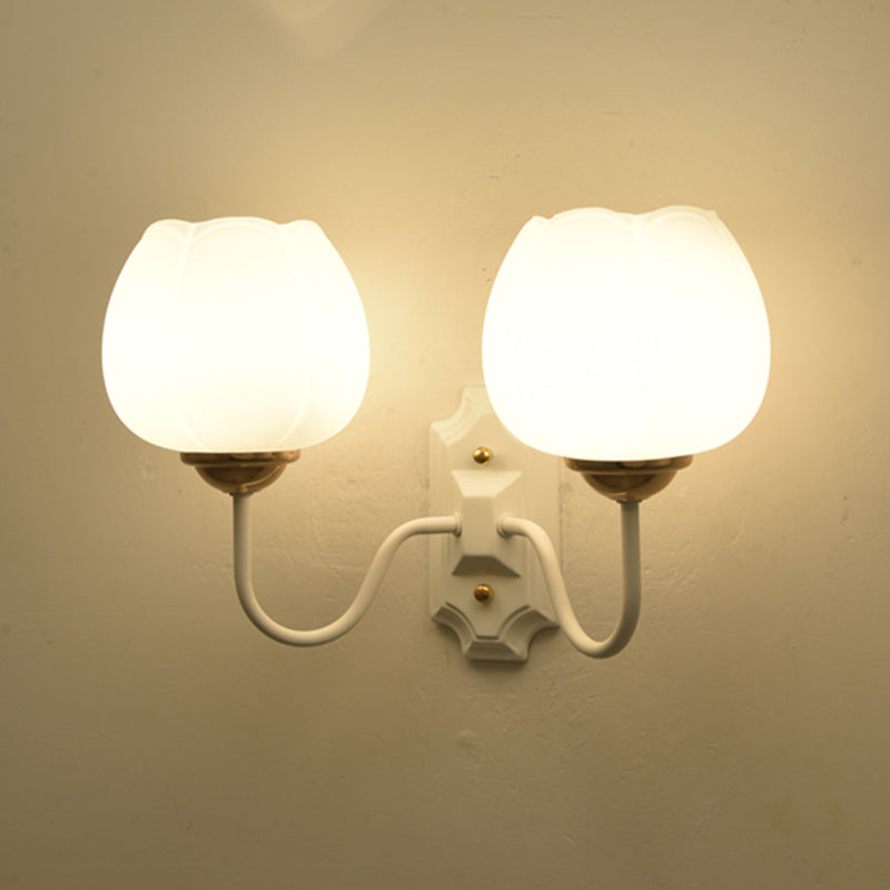 Modern Simple Vanity Light Ball Shape Vanity Lamp with Glass Shade for Shower Room