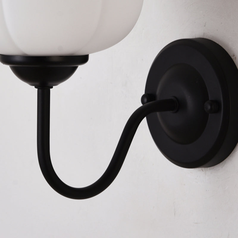 Modern Simple Vanity Light Ball Shape Vanity Lamp with Glass Shade for Shower Room