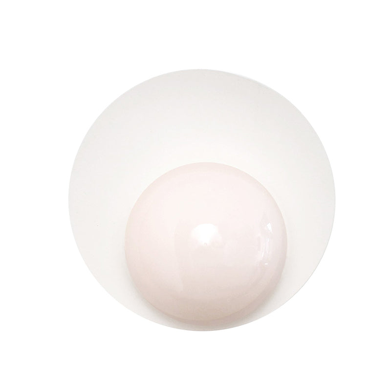 Round Shape Glass Vanity Lamp Modern Style 1 Light Vanity Light Fixture