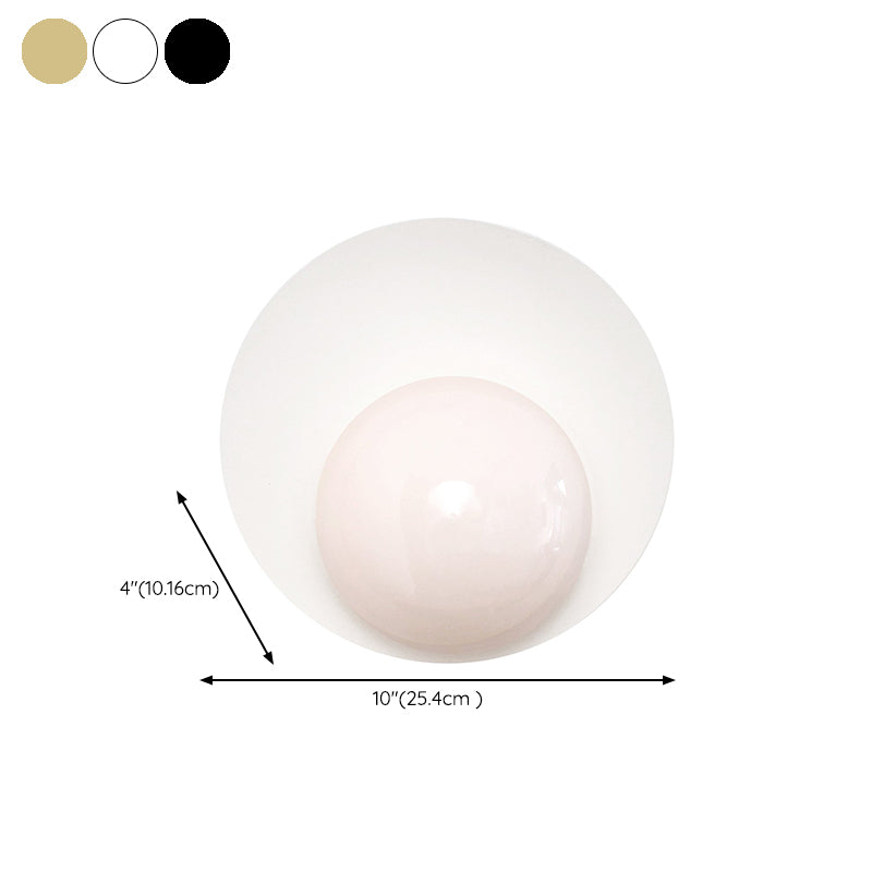 Round Shape Glass Vanity Lamp Modern Style 1 Light Vanity Light Fixture