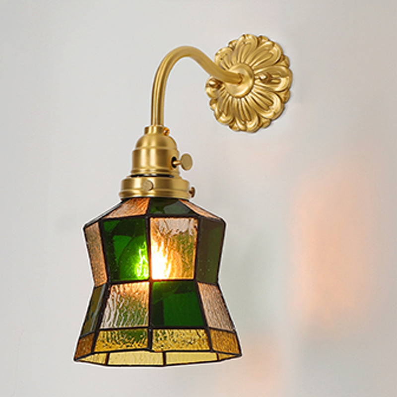 Nordic Style Vanity Light Geometry Shape Vanity Lamp with Glass Shade for Shower Room