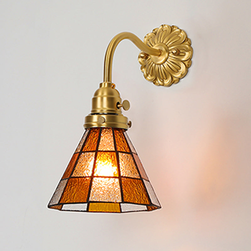 Nordic Style Vanity Light Geometry Shape Vanity Lamp with Glass Shade for Shower Room