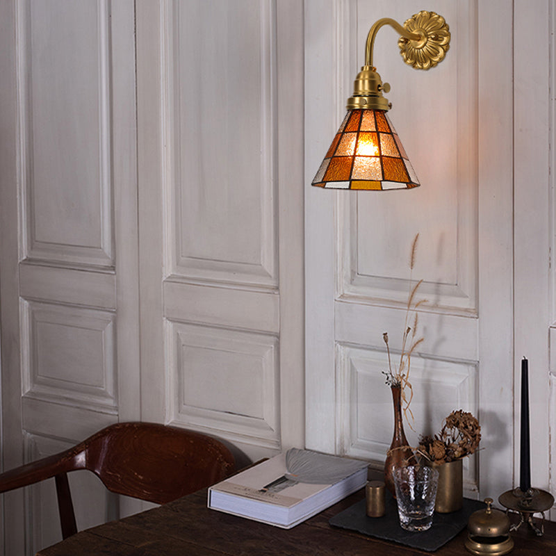 Nordic Style Vanity Light Geometry Shape Vanity Lamp with Glass Shade for Shower Room