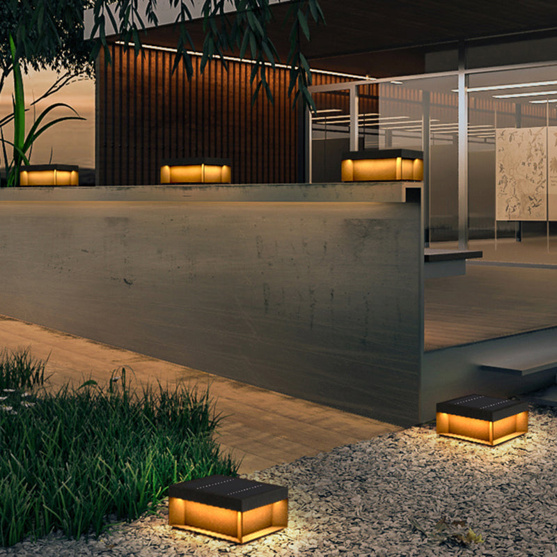 Square Pillar Lamp Modern Outdoor Waterproof Light for Courtyard