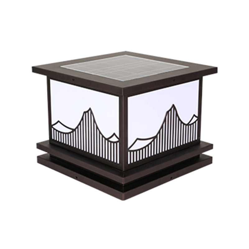 Creative Pillar Light Modern LED Solar Lighting Fixture for Backyard