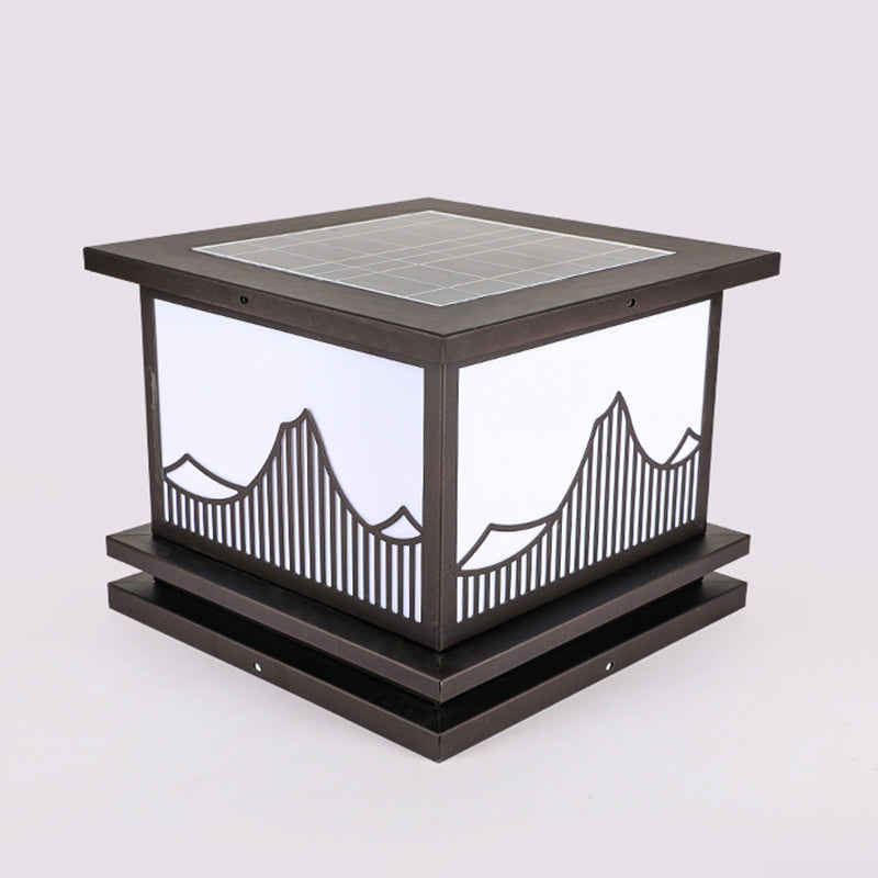 Creative Pillar Light Modern LED Solar Lighting Fixture for Backyard
