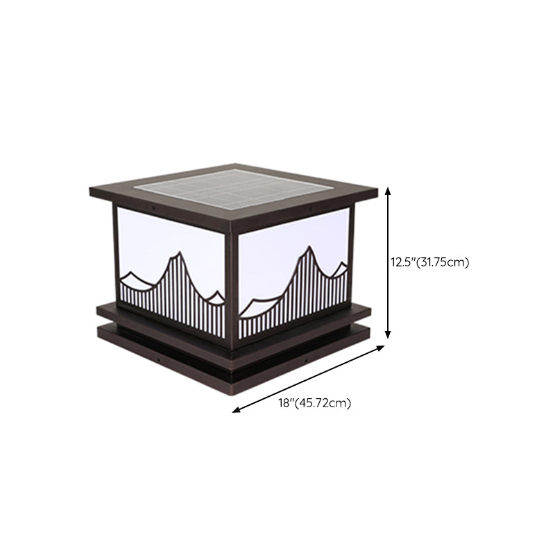 Creative Pillar Light Modern LED Solar Lighting Fixture for Backyard