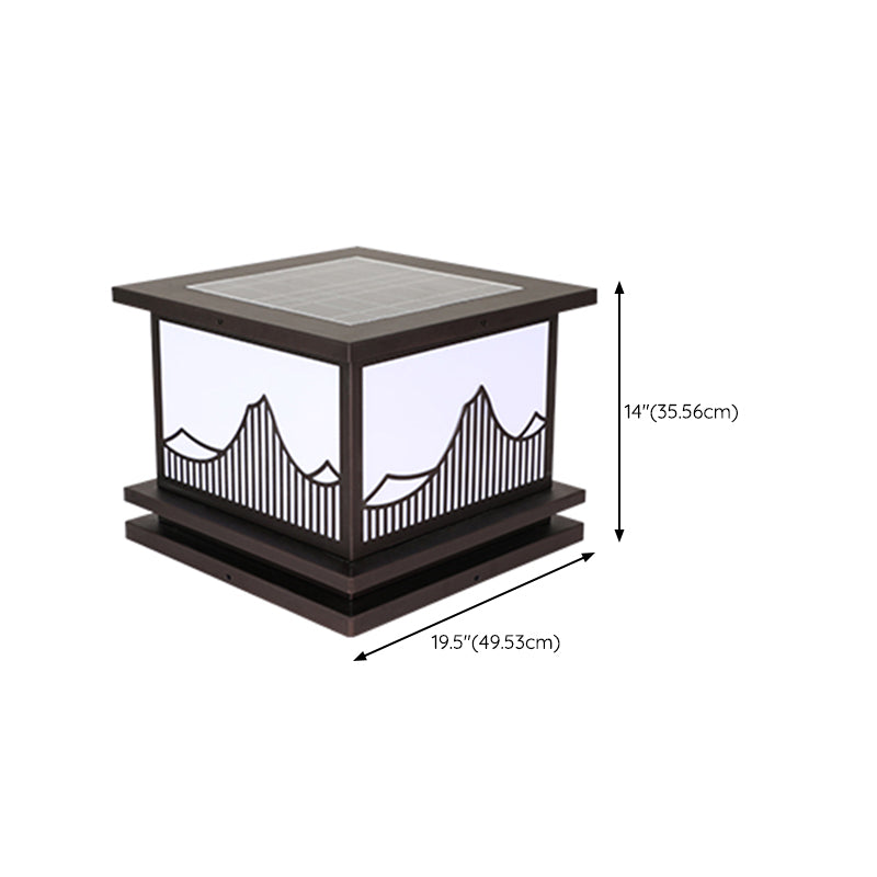 Creative Pillar Light Modern LED Solar Lighting Fixture for Backyard
