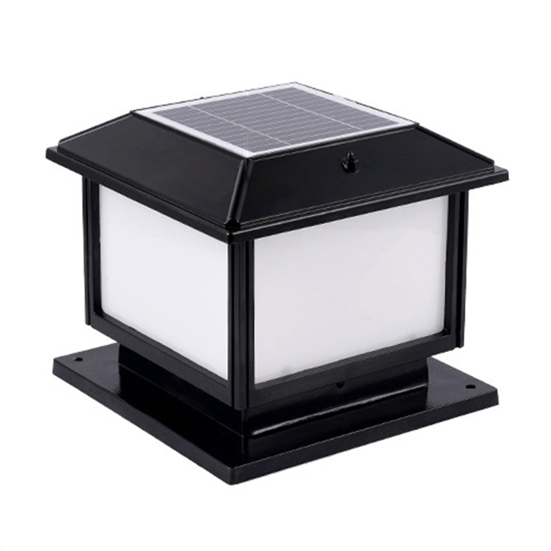 Golden/Black Outdoor Lights Waterproof Square Pillar Lamp for Garden