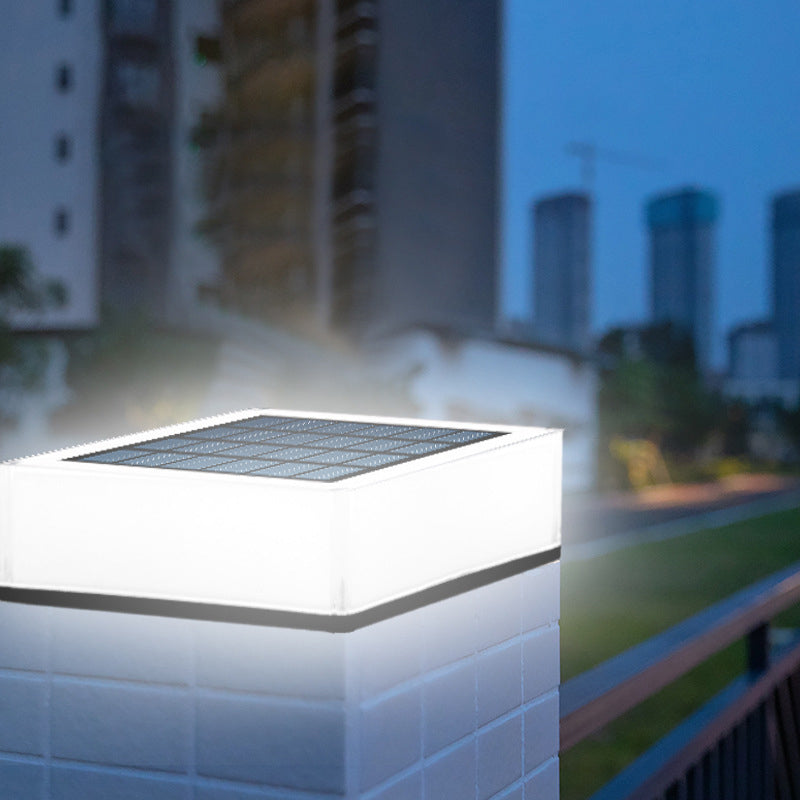 Black Waterproof Outdoor Lights Square Pillar Lamp for Garden