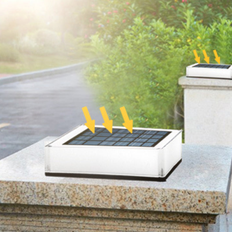 Black Waterproof Outdoor Lights Square Pillar Lamp for Garden