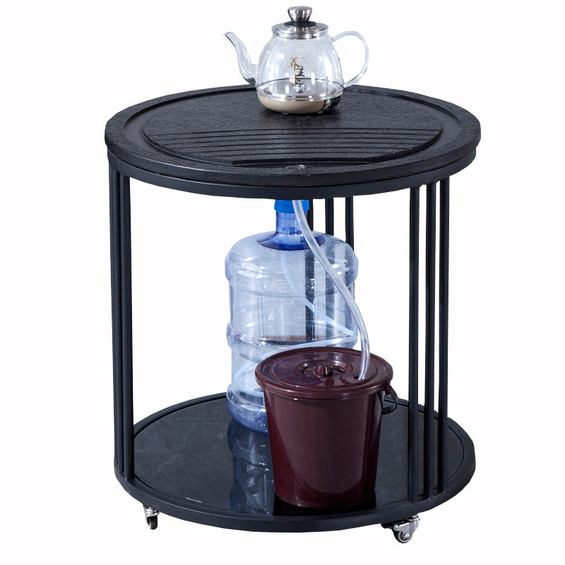 Black Stone Modern Dining Table Set 1/3 Pcs Patio Set for Small Places