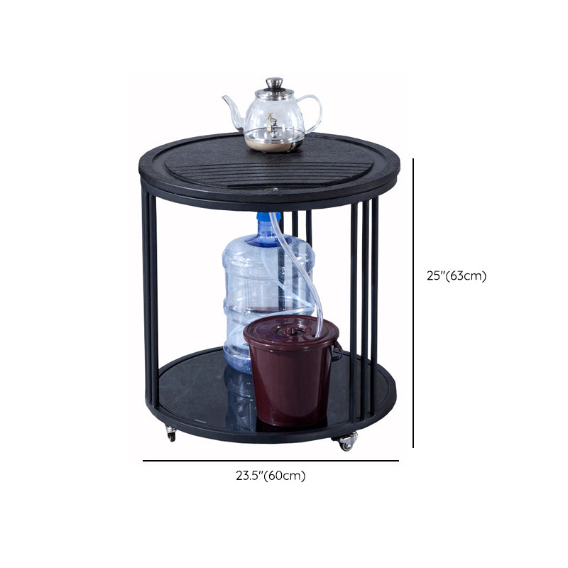 Black Stone Modern Dining Table Set 1/3 Pcs Patio Set for Small Places