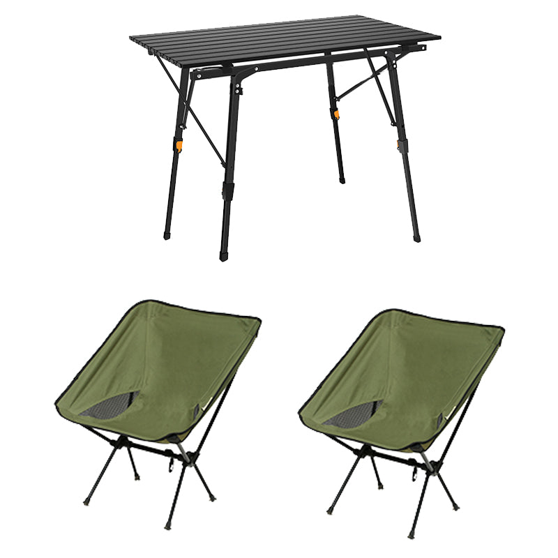 Modern Outdoor Foldable Dining Table Set 1/3/5 Pcs Metal Patio Set