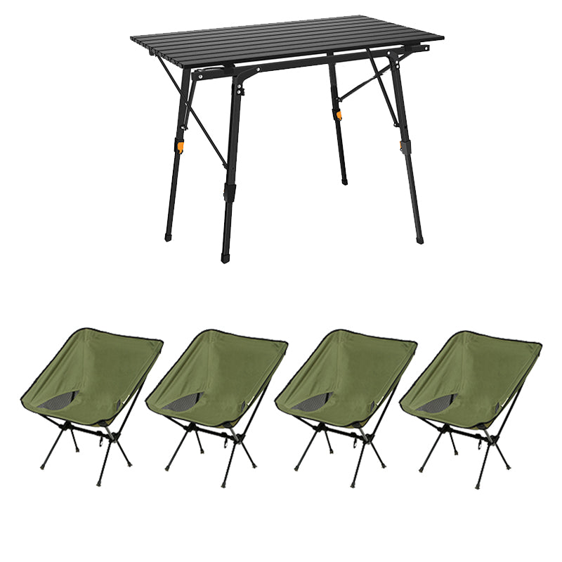 Modern Outdoor Foldable Dining Table Set 1/3/5 Pcs Metal Patio Set