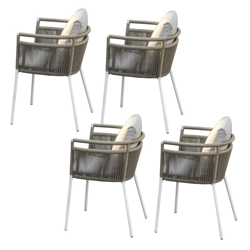 Boho Style Dining White Round Stone 1/2/5/6 Pieces Dining Set