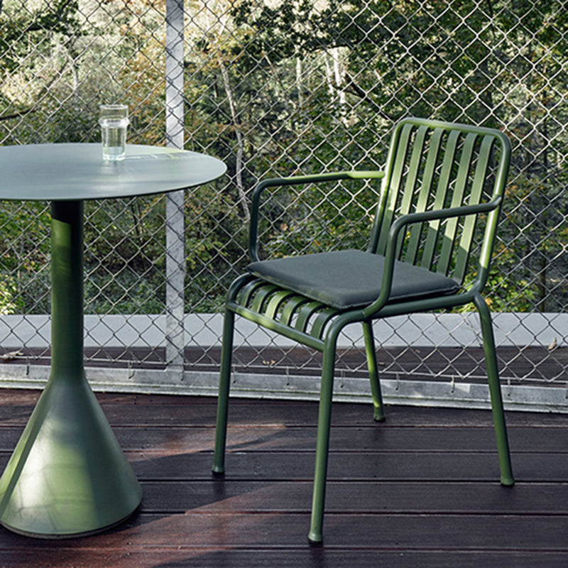 Metal Modern Round Patio Table Set 1/3 Pcs Green Outdoor Dining Set