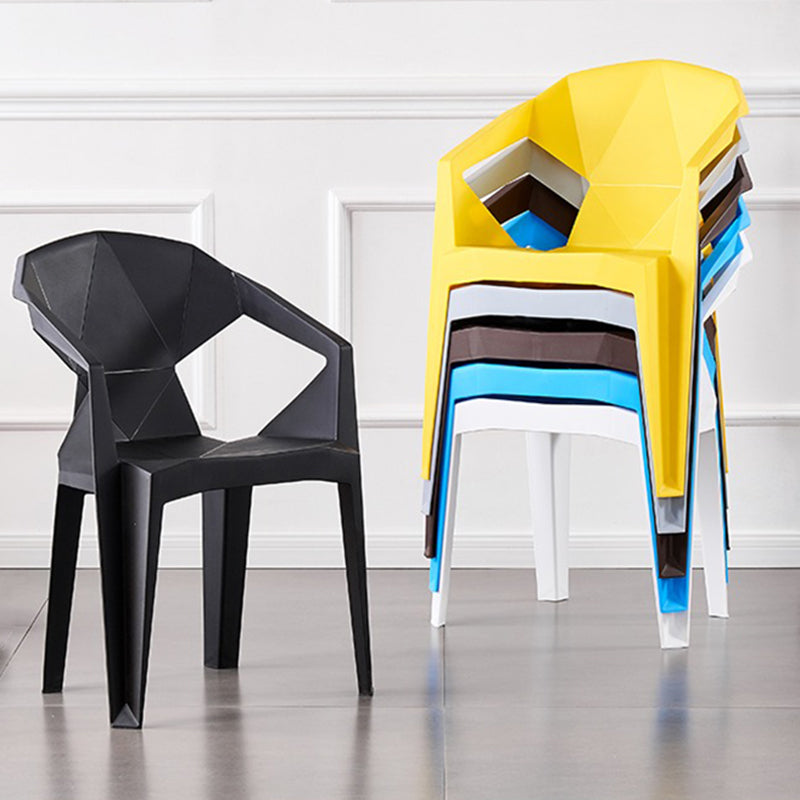 Contemporary Style Dining Set Plastic 1/5 Pcs Dining Table Set