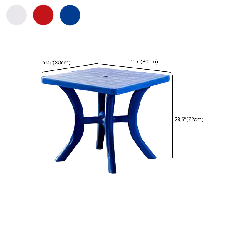 Contemporary Style Dining Set Plastic 1/5 Pcs Dining Table Set