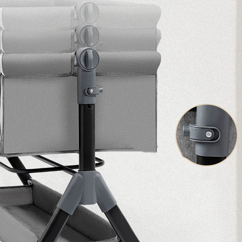 Metal and Fabric Crib Cradle Square / Rectangle Bedside Bassinet