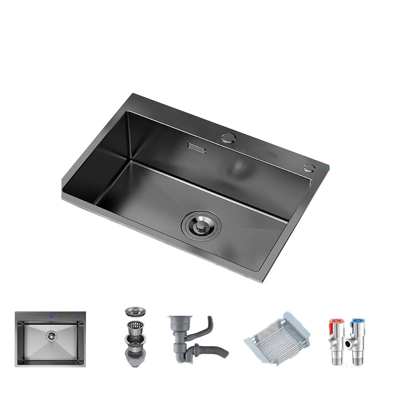 Soundproof Kitchen Sink Overflow Hole Design Kitchen Sink with Drain Assembly