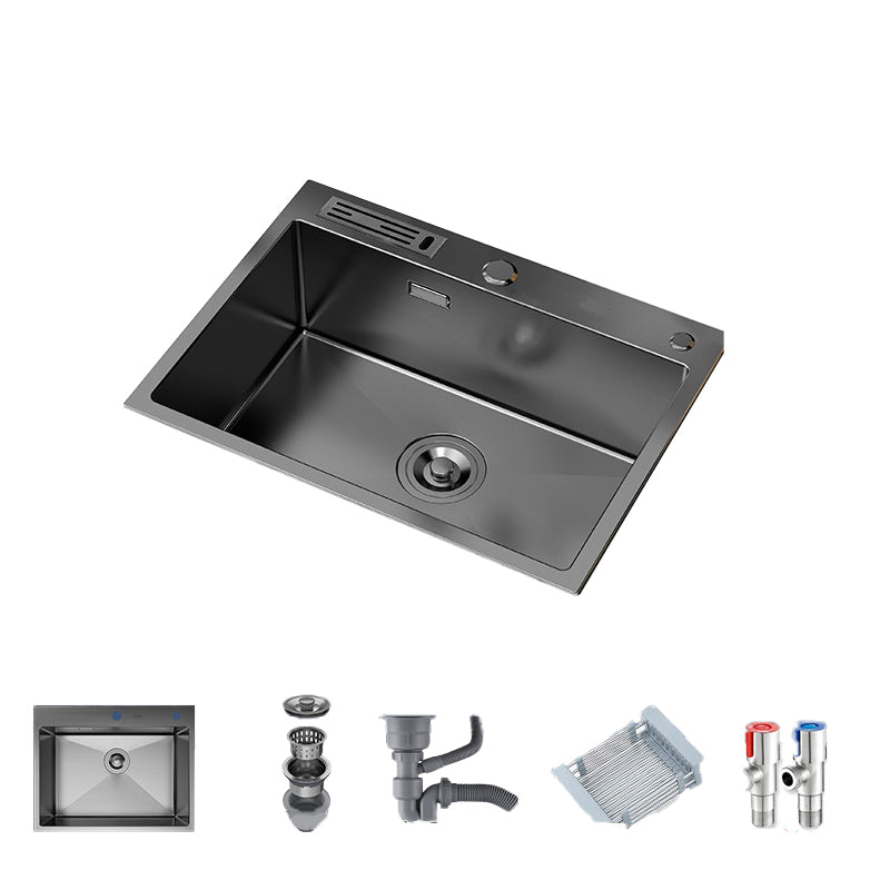 Soundproof Kitchen Sink Overflow Hole Design Kitchen Sink with Drain Assembly