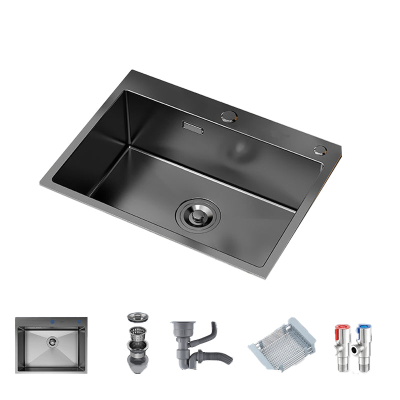 Soundproof Kitchen Sink Overflow Hole Design Kitchen Sink with Drain Assembly