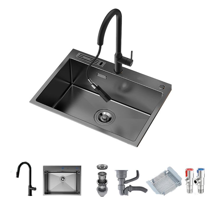 Soundproof Kitchen Sink Overflow Hole Design Kitchen Sink with Drain Assembly