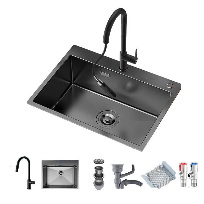 Soundproof Kitchen Sink Overflow Hole Design Kitchen Sink with Drain Assembly