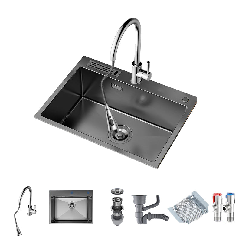 Soundproof Kitchen Sink Overflow Hole Design Kitchen Sink with Drain Assembly