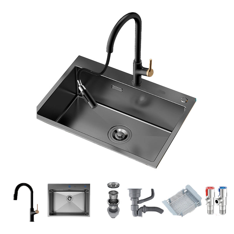 Soundproof Kitchen Sink Overflow Hole Design Kitchen Sink with Drain Assembly