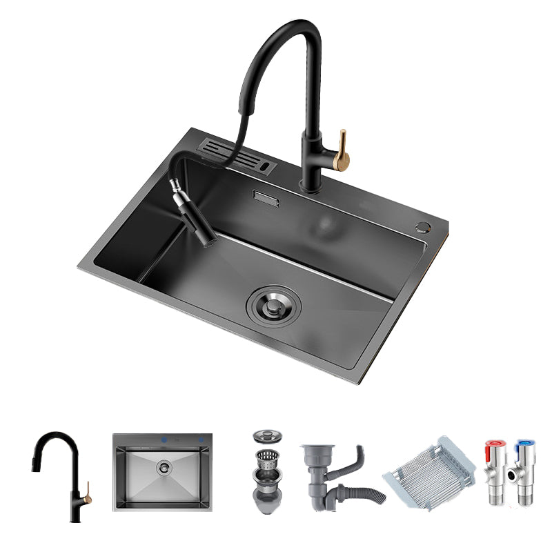 Soundproof Kitchen Sink Overflow Hole Design Kitchen Sink with Drain Assembly