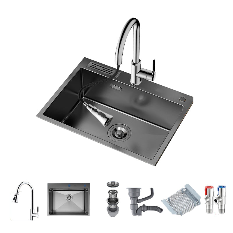 Soundproof Kitchen Sink Overflow Hole Design Kitchen Sink with Drain Assembly