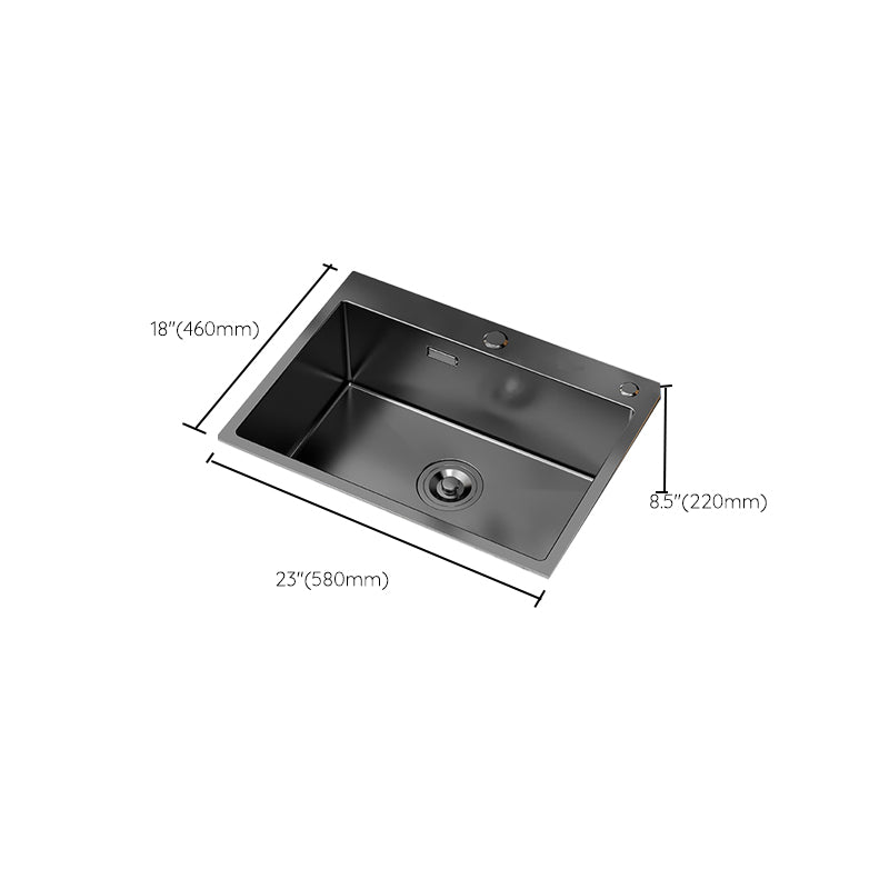 Soundproof Kitchen Sink Overflow Hole Design Kitchen Sink with Drain Assembly