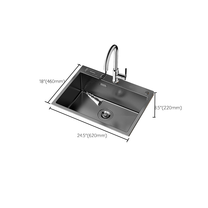 Soundproof Kitchen Sink Overflow Hole Design Kitchen Sink with Drain Assembly