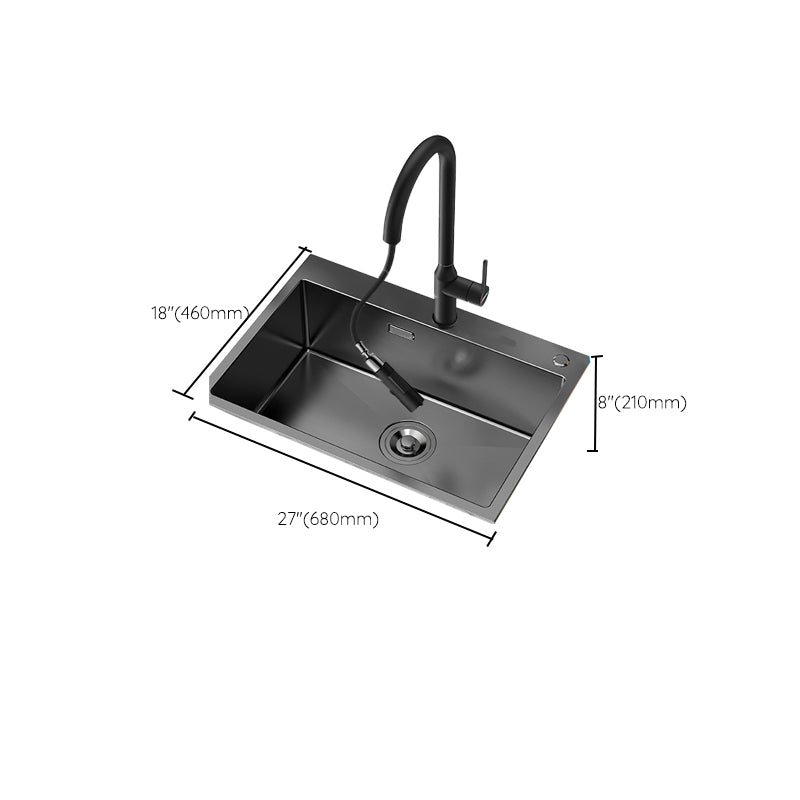 Soundproof Kitchen Sink Overflow Hole Design Kitchen Sink with Drain Assembly