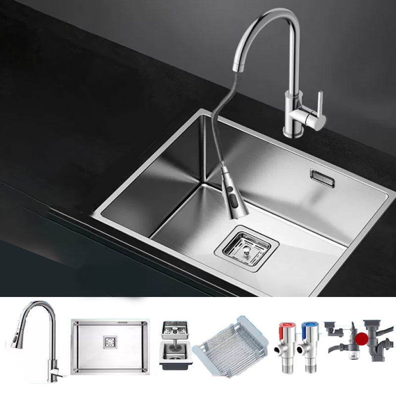 Stainless Steel Kitchen Sink Overflow Hole Design Kitchen Sink with Drain Assembly