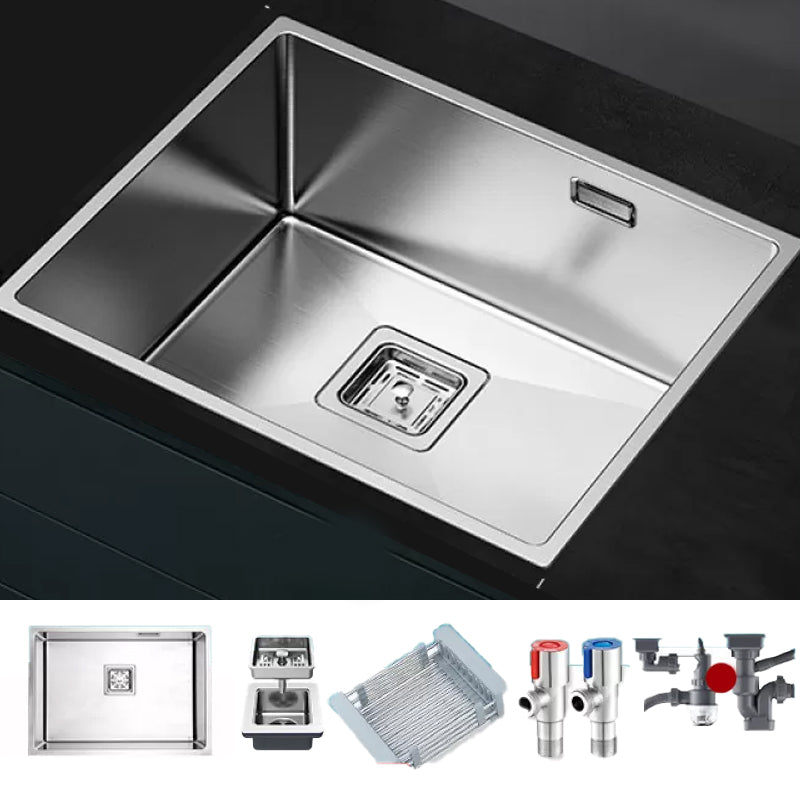 Stainless Steel Kitchen Sink Overflow Hole Design Kitchen Sink with Drain Assembly