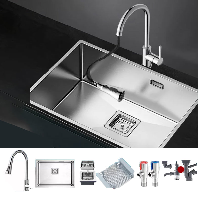 Stainless Steel Kitchen Sink Overflow Hole Design Kitchen Sink with Drain Assembly